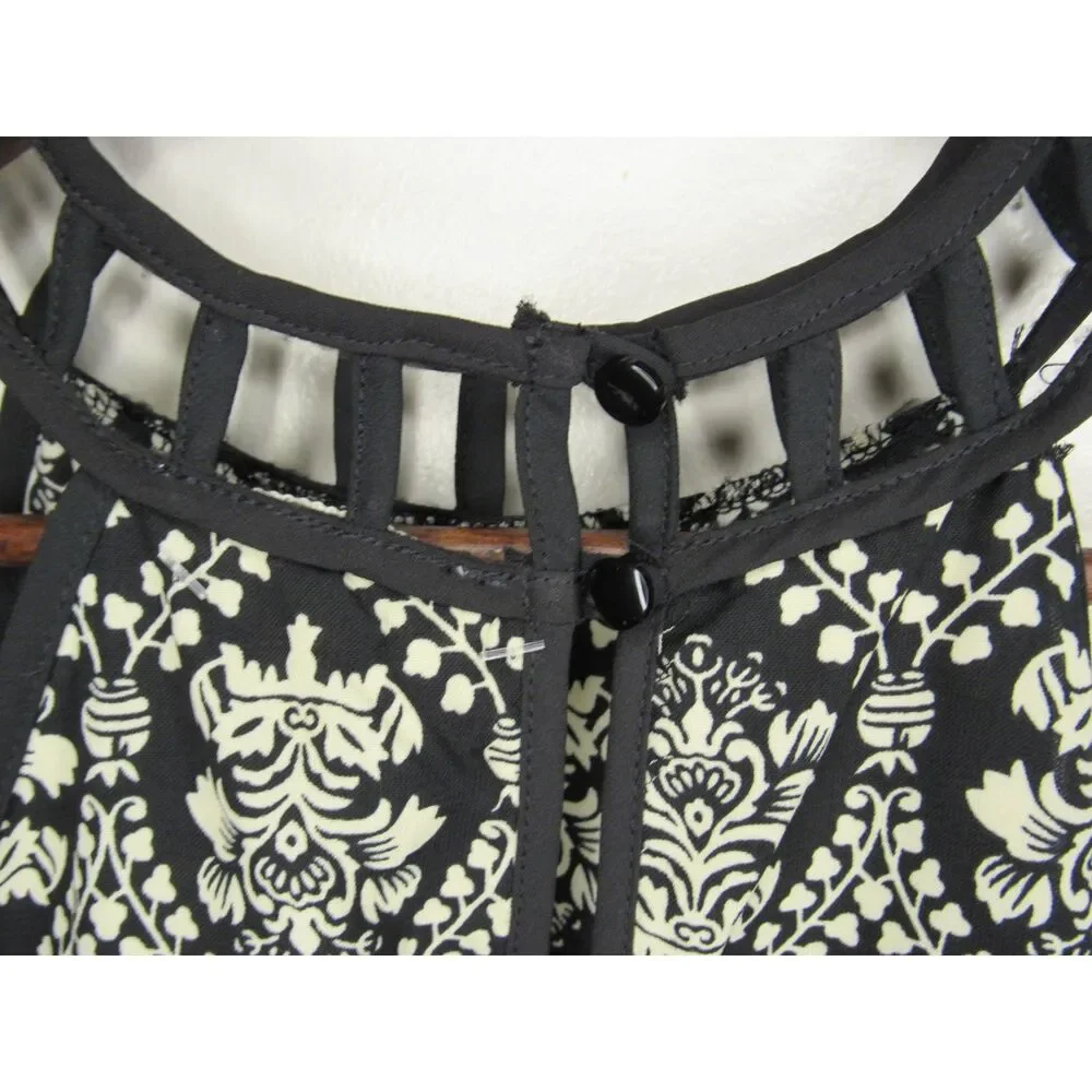 Beautiful Damask Print Sleeveless Monteau Dress NWOT! Size Lg. - Picture 6 of 7